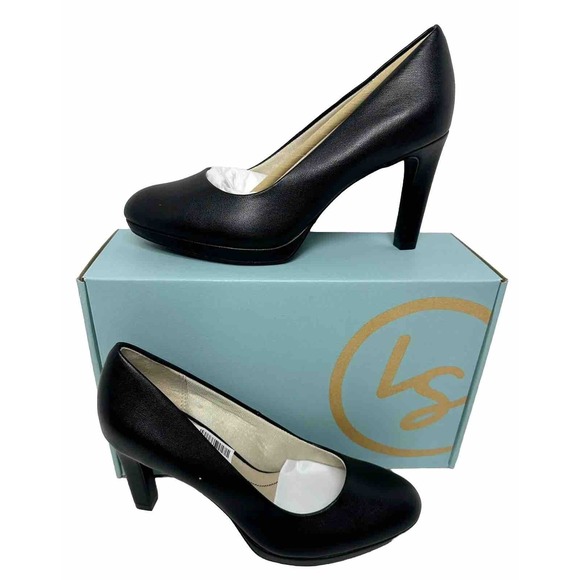 Life Stride Julia Dress Pump Heels Shoes Womens 8.5 Slip On Round Toe Black NEW - Picture 2 of 10